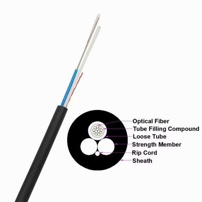 Dos corazones del cable de fribra óptica GYFFY 6 del solo modo ASU de la fuerza de FRP