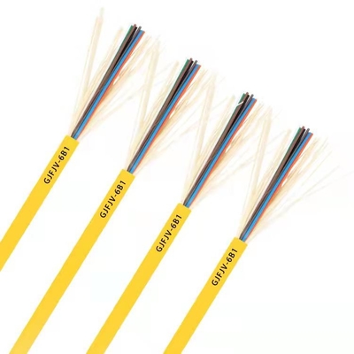Cable de distribución de fibra óptica de interior de modo único de fibra múltiple GJFJV