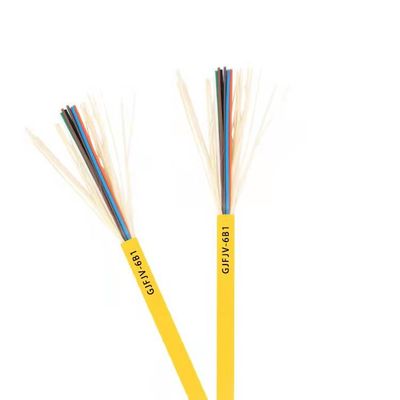 Cable de distribución de fibra óptica de interior de modo único de fibra múltiple GJFJV