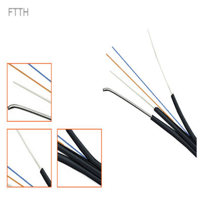 la capa G652D 2 del color 250um quita el corazón al cable de descenso de la fibra óptica de Ftth FRP reforzó para al aire libre