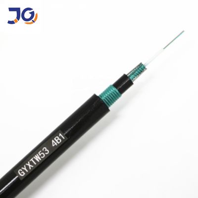 Cable directo GYXTW53 de la fibra del entierro de la cinta de acero doble de 2 bases para el metro