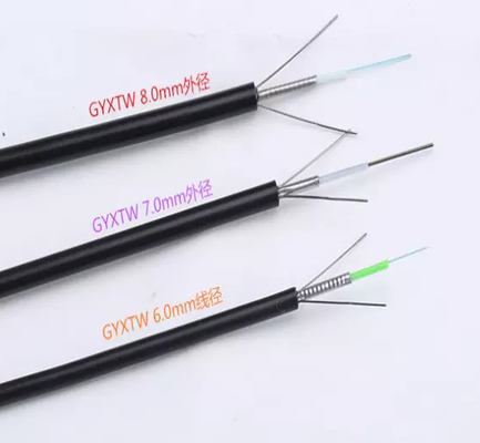 Cable de fribra óptica acorazado de la base de la chaqueta 12 de GYXTW G652D solo al aire libre