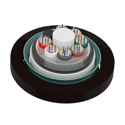 Cable de fribra óptica subterráneo flojo trenzado del tubo GYFTA53