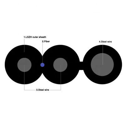 Corazones del cable de descenso de la fibra óptica de YOFC Frp G657a FTTH 4