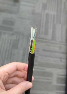 48 color negro del cable de fribra óptica del conducto GYFTY del solo modo de la base