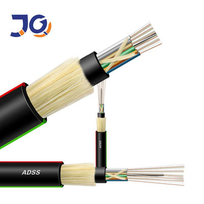 Cable de la fibra óptica del palmo del miembro de fuerza del HILADO de Aramid ADSS los 80m el 100m el 120m