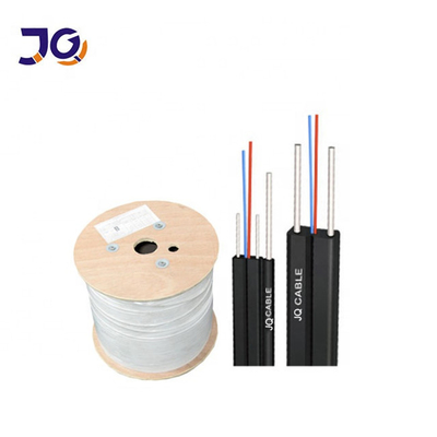 FRP G657 FTTH Cables de caída de fibra óptica 1 2 4 núcleo de fibra óptica exterior / interior con alambre de mensaje de acero