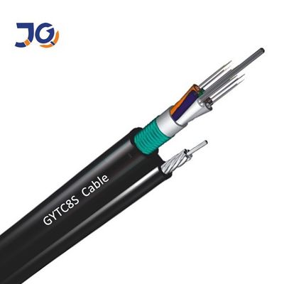 Cuadro acorazado 8 cable de fribra óptica de FRP de la fuerza autosuficiente GYFTC8S GYTC8S del alambre de acero