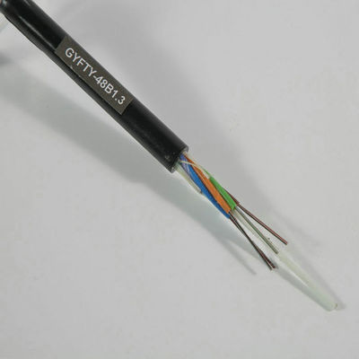 Los corazones al aire libre GYFTY del cable de fribra óptica 2 a 288 de la chaqueta del PE trenzaron el 1KM