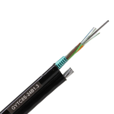Cuadro aéreo 8 base 72/96 de la longitud del cable de fribra óptica GYTC8S el 1km