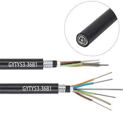 Base de arriba autosuficiente 12/24 del cable de fribra óptica interior GYTA53/48