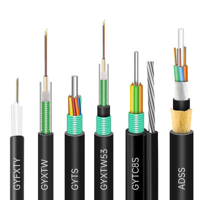 12 24 48 96 144 Núcleo directamente enterrado GYXTW53 Dobles envolturas Doble blindaje Cables de fibra óptica