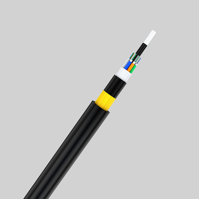 El cable de fibra óptica aéreo ADSS 24 de FRP quita el corazón al dieléctrico del hilado de G652D Aramid autosuficiente