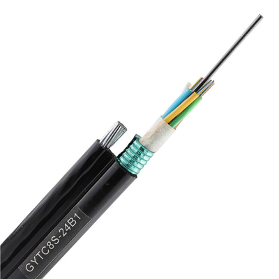 Cuadro 8 autosuficiente aéreo acorazado de GYTC8S del cable de fribra óptica del solo modo