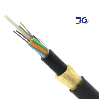 El cable de fibra óptica aéreo ADSS 24 de FRP quita el corazón al dieléctrico del hilado de G652D Aramid autosuficiente