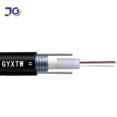 solo modo al aire libre G652D 4 6 8 12 16 24 cables ópticos de la fibra acorazada de la base con el gyxtw óptico del fibra del alambre de acero