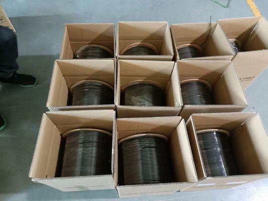 1 km 2 km 3 km de madera contrachapada tambor FTTH Fibra óptica caída de cable 1 núcleo de modo único interior de fibra óptica de cable