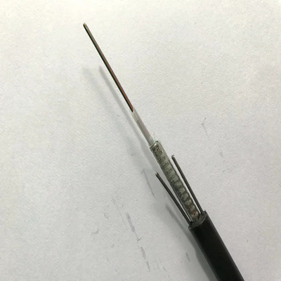 4 cable de fribra óptica aéreo acorazado de la luz GYXTW de Unitube de los corazones